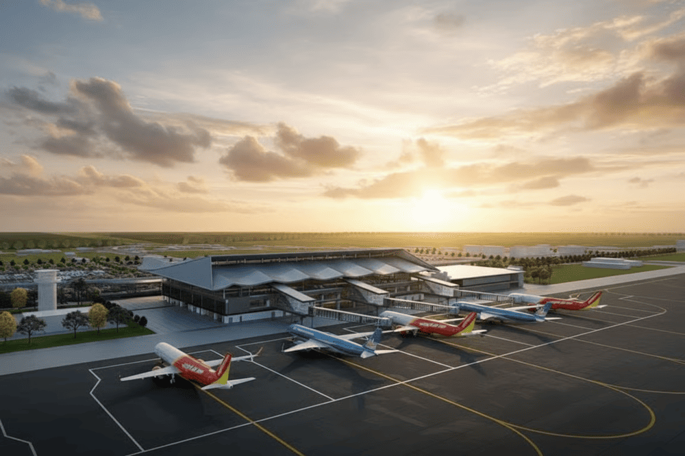 Đường đỗ s&acirc;n bay được đầu tư hiện đại